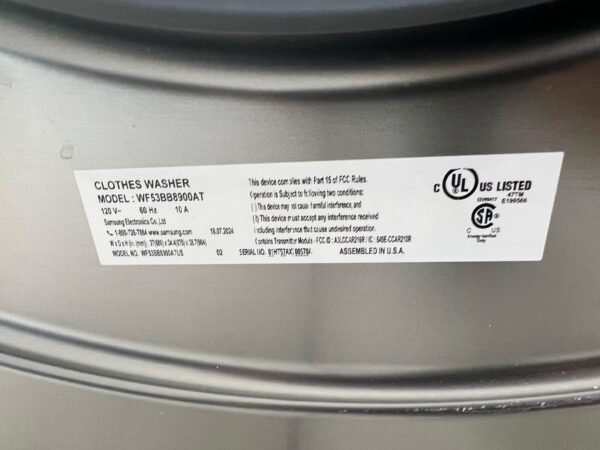 Samsung Washer Dryer Set In Silver & Navy Blue Color - Image 3