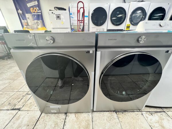 Samsung Washer Dryer Set In Silver & Navy Blue Color