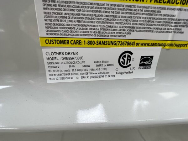 Samsung Smart Washer Dryer Combo In White Finishing - Image 2