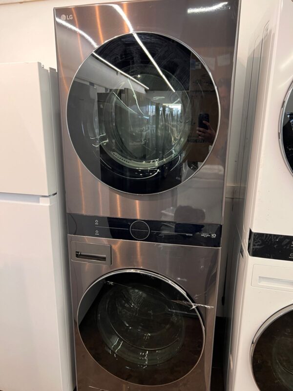 LG Stackable Washer and Dryer Set in Graphite Steel