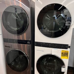 LG Front Load Washer and Dryer Set In Graphite & White Color