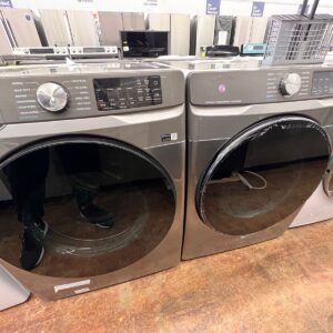 Smart Samsung Stackable Washer & Dryer – Front Load, Champagne Color