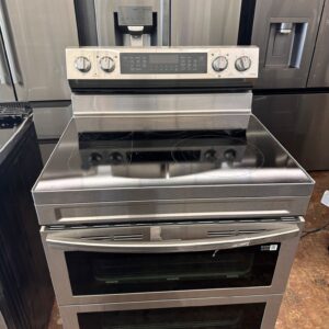 High-Efficiency Samsung Electric Range with Dual Ovens